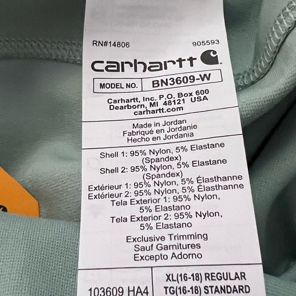 Carhartt Force Fitted Lightweight Utility Legging NWT - Picture 7 of 16